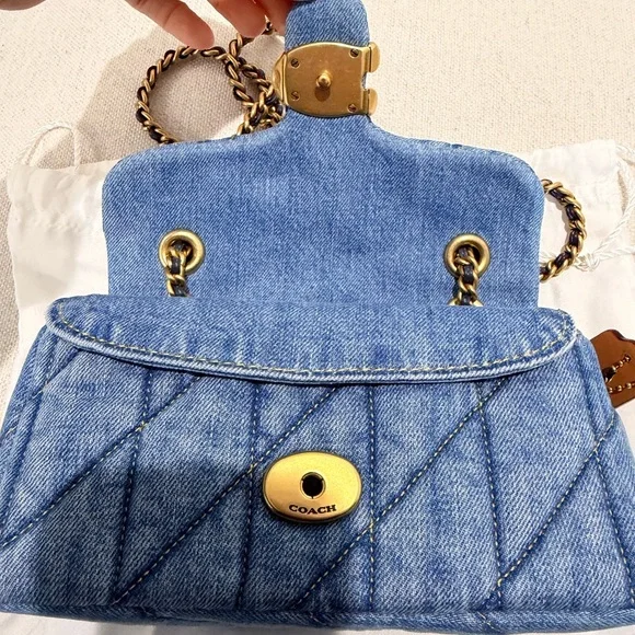 Coach Blue Quilted Tabby Crossbody Bag - Picture 8 of 14